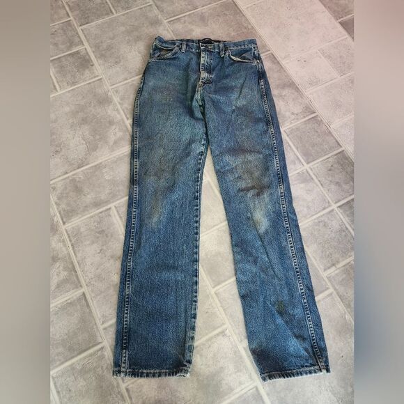 Vintage Distressed Wrangler Jeans 31 x 34 Worn Aged - Picture 2 of 8